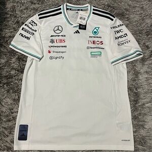 Adidas Mercedes AMG Petronas F1 Authentic Team Driver Jersey Men’s L JX5795 NWT